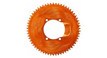 Alugear round narrow wide 110 bcd 4 hole asymmetrical shimano 1x12 speed road   gravel orange plato