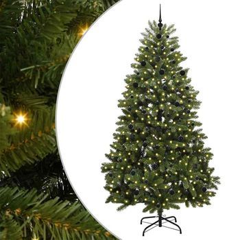 Árbol De Navidad Artificial Verde 240 Cm Pvc Y Metal Vidaxl