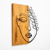 decoracion pared de madera ma-281 nogal negro 58x51 cm