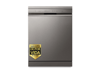 Lavavajillas - LG DF355FP, 14 servicios, 9 programas, 60 cm, LED táctil, Tercera bandeja, QuadWash™, Acero inoxidable