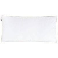almohada de plumas y plumon de pato de perfil bajo para cama triple compartimento funda de algodon de primera calidad blanco 40 x 80 cm etna
