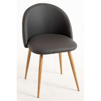 silla vint polipiel - gris