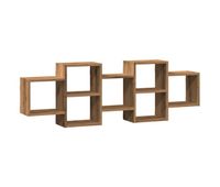 estanteria de pared - balda de pared - estante de pared madera ingenieria roble artisian 129x18x42 cm