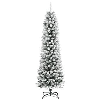 Árbol De Navidad | Decoraciones De Navidad Artificial Estrecho Con Nieve Pvc Y Pe 240 Cm