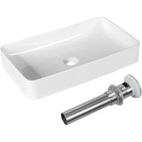 lavabo de ceramica rectangular lavabo artistico costway 600 x 350 x 110 cm
