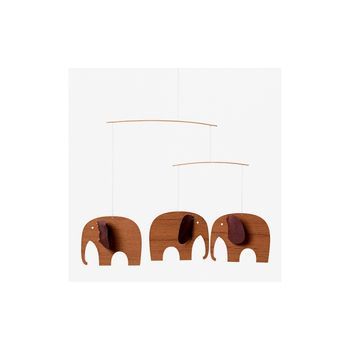 Bebé Elefante Móvil 3 De Madera