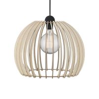 lampara de techo colgante natural nordico de madera y cable negro