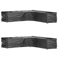 fundas muebles jardin forma de l 2 uds  cubiertas muebles jardin 20 ojales 300x300x70 cm cfw59955