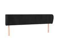 vidaxl cabecero de terciopelo negro 203x23x7888 cm