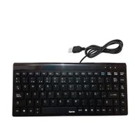 hama  teclado mini con cable teclado espanol con ajuste de inclinacion enchufe usb tipo a 88 teclas teclas planas