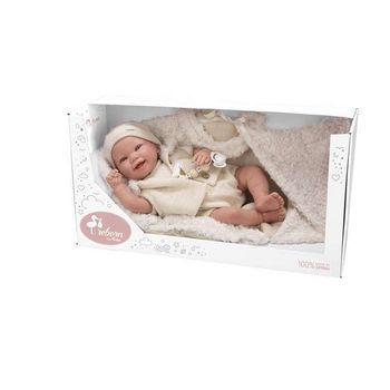 Muñeco Reborn Diego Con Cuerpo Blando Y Saco De Dormir (muñeco Con Peso)45 Cm
