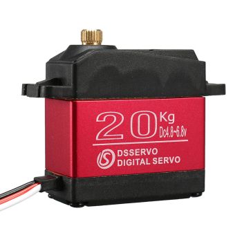 Servo digital DSSERVO DS3218MG a prueba de agua de alta velocidad de 20KG con engranaje metálico 180°/270° para autos RC