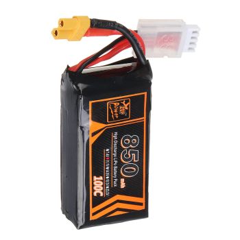 Batería Lipo ZOP Power 11.1V 850mAh 100C 3S con enchufe XT30 para drone de carreras RC