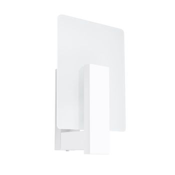 Lámpara de pared blanco madera/vidrio alt. 31 cm