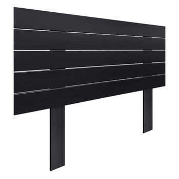 Cabecero De Madera Reciclada Dm Estilo Palet Horizontal Con Patas 105x115cm Camas 105 - Negro Sólido
