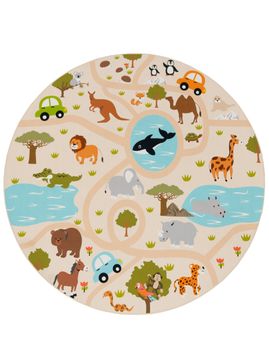 Alfombra infantil Bini multicolor 160 cm redondo