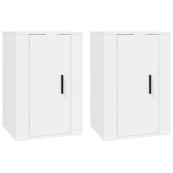 Muebles Para Tv De Pared 2 Unidades Blanco 40x34,5x60 Cm