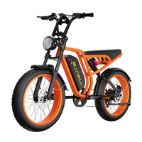 bicicleta electrica bluvall su8 fat bike de 20 bateria de 52v 20ah autonomia de 65 km naranja
