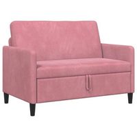 sofa con almacenamiento rosa 122 x 78 x 87 cm poliester vidaxl