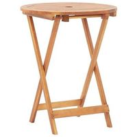 mesa plegable de jardin  mesa de exterior de madera maciza de acacia 60x75 cm