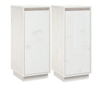 vidaxl aparador 2 uds madera maciza de pino blanco 315x34x75 cm