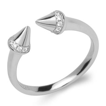 Anillo geométrico plata 925 circonitas