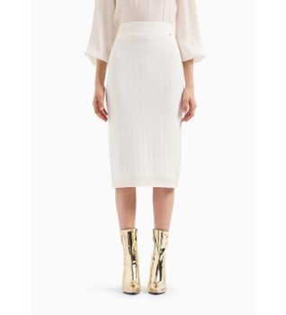A|X Armani Exchange para mujer. 8NYN9AYMH6Z1130 Falda midi blanco (XS), Casual, Viscosa