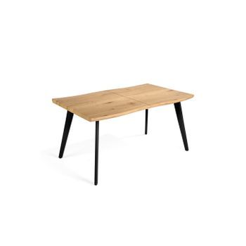 Mesa Comedor Roble Extensible Modelo Canada 150/210 X 90 X 75 Cm Patas Metal