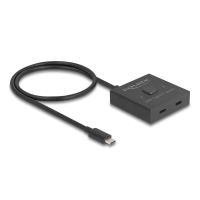 switch delock 2 puertos usb-c 10 gbps modelo 18911 bidireccional 8k ultra hd