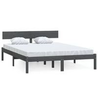cama matrimonial  cama para adultos  estructura cama madera pino pequena individual gris 120x190 cm