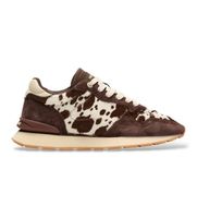 hoff para mujer 22602425 zapatillas de piel city print marron 38 plano cordones casual animal print