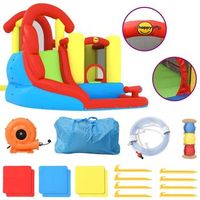 castillo hinchable con tobogan y piscina 280x319x211 cm happy hop