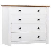 armario de almacenamiento  armario auxiliar estilo panama madera pino blanco 80x40x73 cm cfw739392