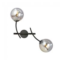 aplique de pared helmet grafito 2 luces