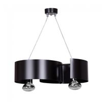 lampara colgante bison negro 2 luces