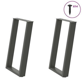 Patas Para Mesa De Comedor En Forma De U (2 Unidades), Antracita, 50 X (72-73) Cm, Acero Vidaxl