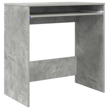 Escritorio Gris Concreto Madera De Ingeniería 77.5 X 43 X 79 Cm Vidaxl