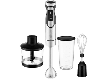 Batidora de mano - Ufesa Jupiter 1500 Max, W, Velocidad variable, 4 cuchillas, Inox