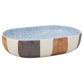 Lavabo Sobre Encimera Ovalado Cerámica Multicolor 59x40x14 Cm Vidaxl