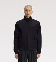 fred perry para hombre j3331 chaqueta harrington negro l casual algodon