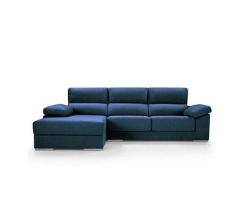 Chaise longue xl con arcón noemi izquierda 4 plazas azul marino