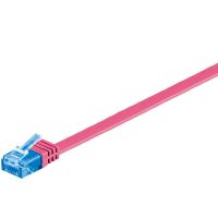 cable de red goobay cat6a rj-45 05m utp magenta