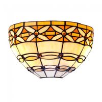 aplique de pared cristal tiffany marfil