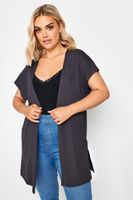 yours rebeca fina gris oscuro con manga corta mujer curvy y tallas grandes yours