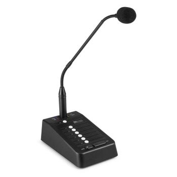 Micrófono Power Dynamics PMP M10 cuello de cisne para megafonía 6 zonas PoE