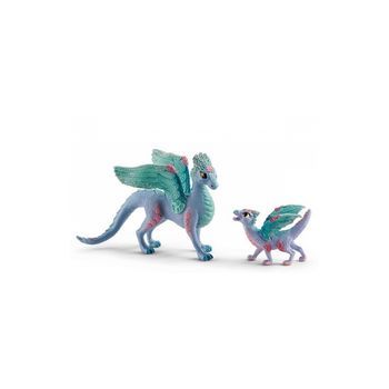 70592 Dragón Con Flores Y Su Cachorro