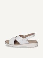 caprice sandal white made of leather without heel size 37