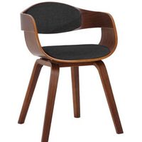 silla de visita kingston en tela nogalgris oscuro 46x49x73 cm clp