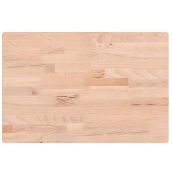 Encimera De Baño Madera Maciza De Haya 60x40x2,5 Cm