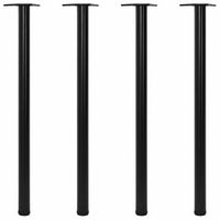 patas de mesa ajustables en 4 alturas negro 1100 mm vidaxl